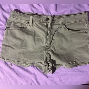 Olive green Jean shorts